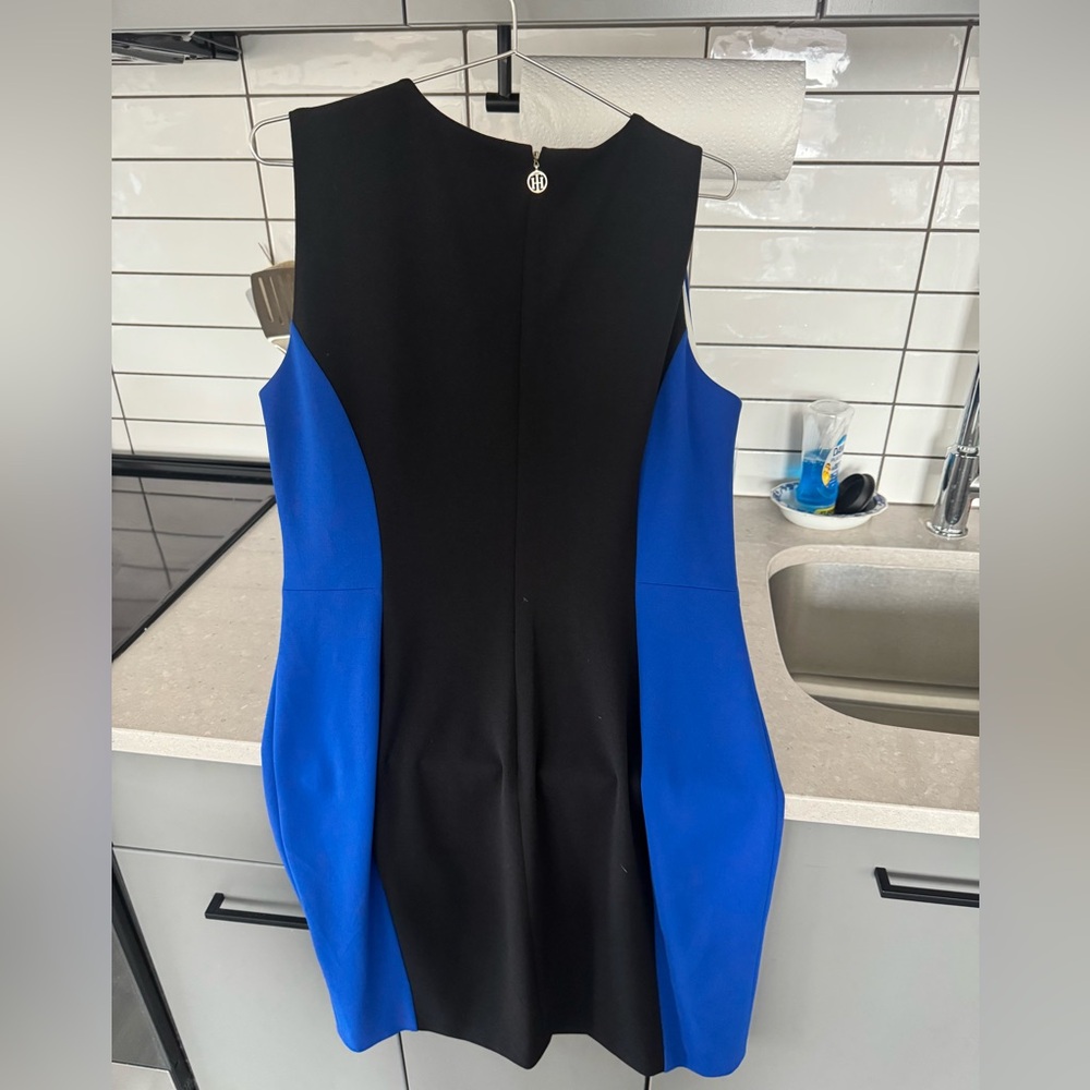 Tommy Hilfiger Blue and Black Midi Dress - Picture 3 of 3